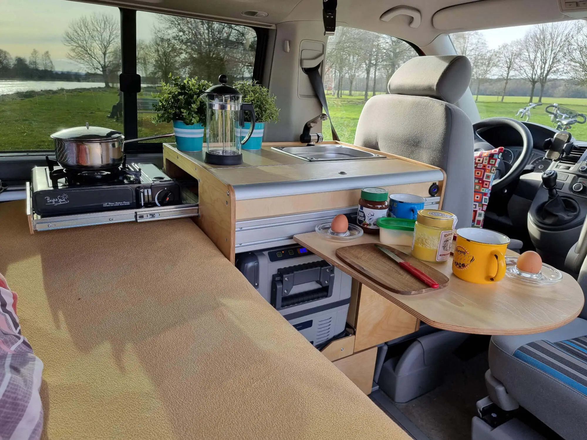 Kuechenblock fuer VW T5 T6 T6.1 Mulitvan California Beach Küchenmodul